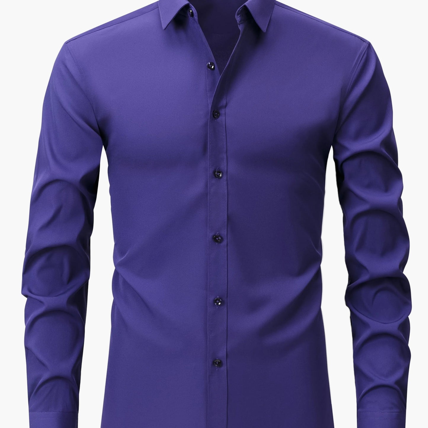 Chemise décontractée business homme coupe slim – Chemise élégante à manches longues pour le quotidien et le bureau