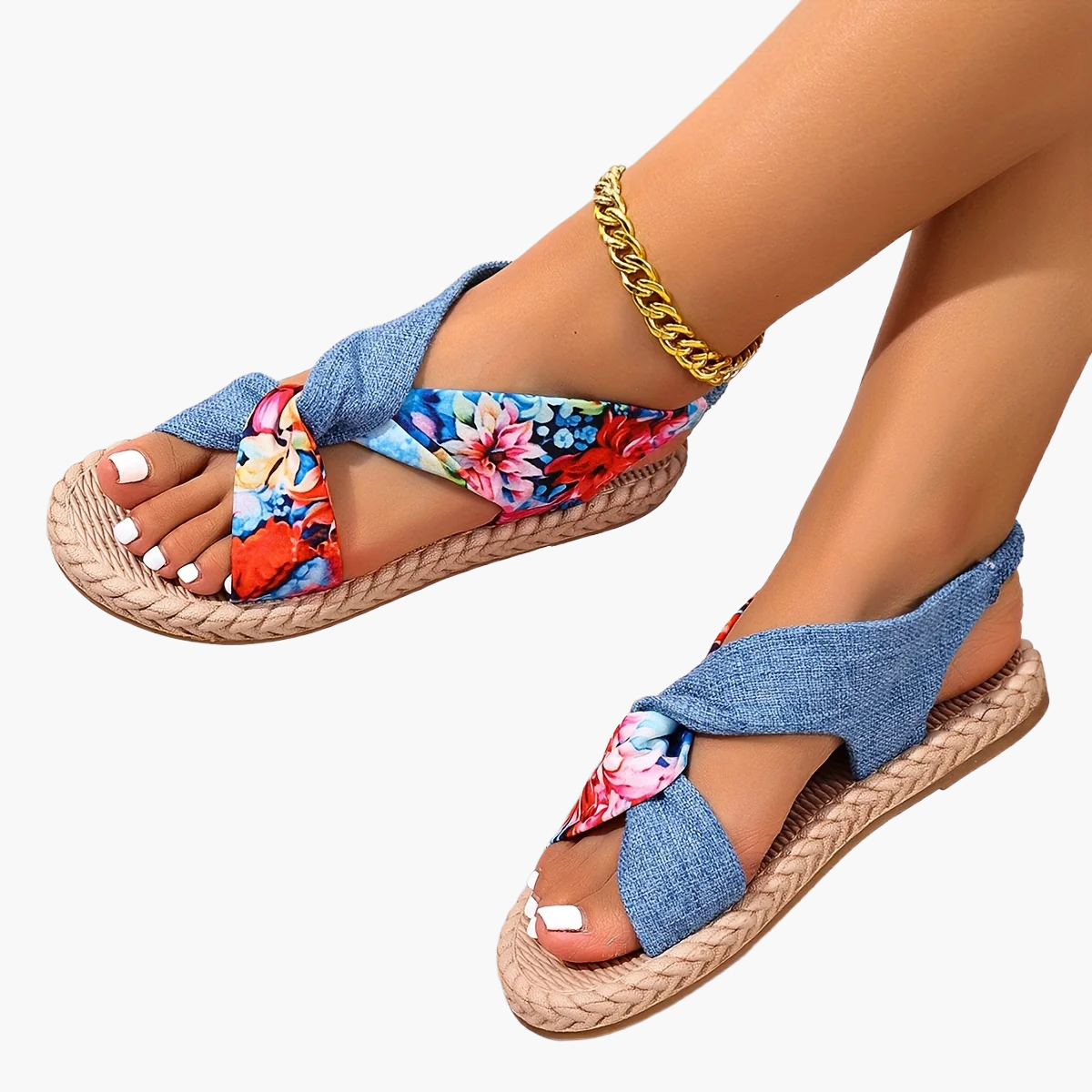 Sandali estivi da donna con cinturini incrociati e suola piatta – Scarpe casual alla moda per tutti i giorni e vacanze