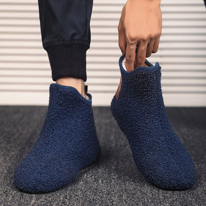 Kuschelige Hausschuhe Booties für Herren – Weiche Haussocken mit Plüschfutter in verschiedenen Farben