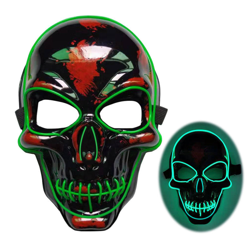 Halloween LED lichtgevend schedelmasker voor volwassenen – Griezelig feest- & kostuummasker