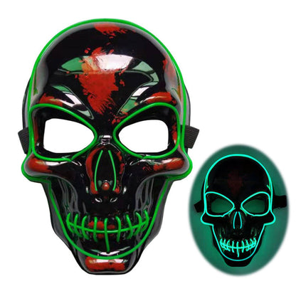 Halloween LED lichtgevend schedelmasker voor volwassenen – Griezelig feest- & kostuummasker