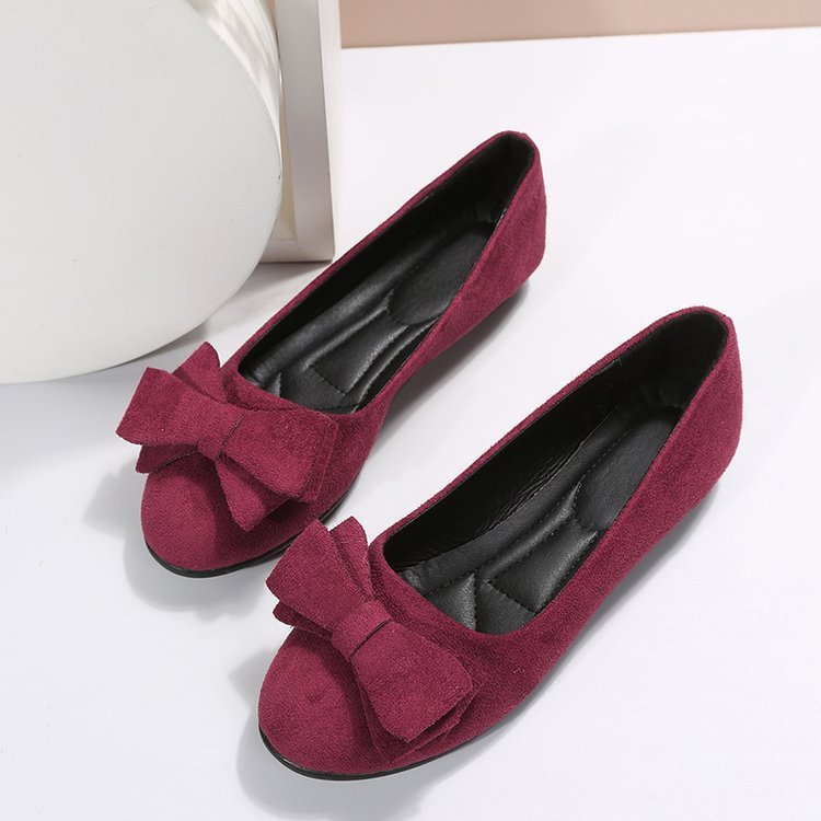 Dame ballerinaer med sløjfe – Elegante komfort-slip-ons til hverdag og kontor