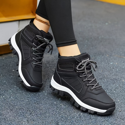 Wanderstiefel Damen Sportlich High-Top Schnürsenkel Profilsohle Trekking