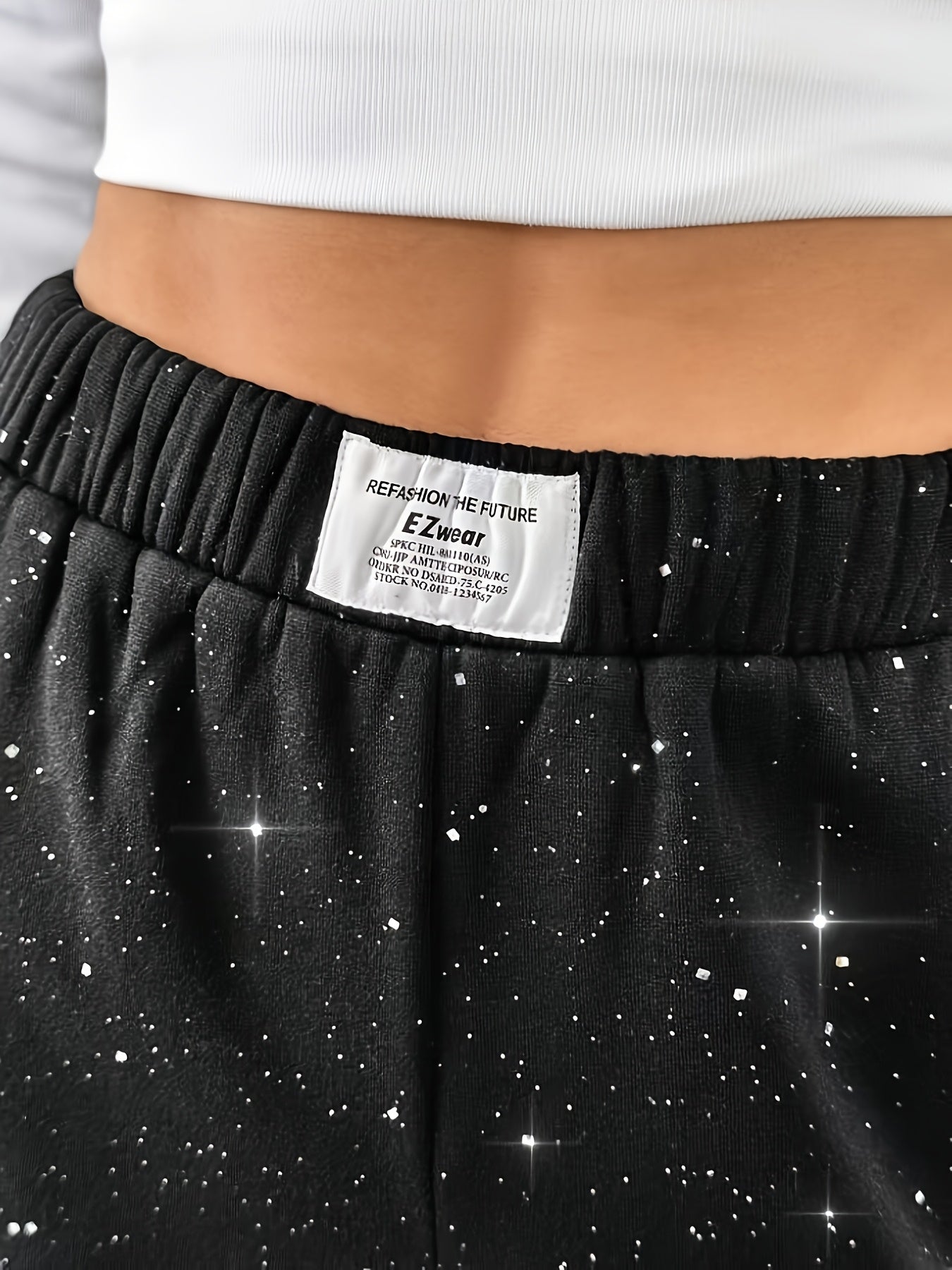 Damen Weite Freizeithose mit Galaxie-Print – Trendige Lounge Pants für Alltag und Freizeit