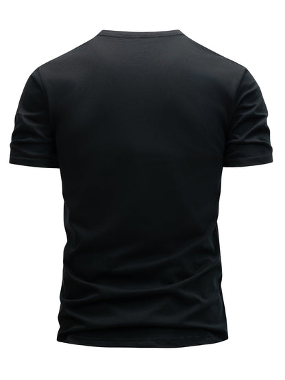 Herr T-shirt med modern minimaltryck - Casual streetwear för vardag och fritid