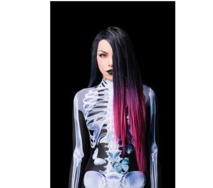 Costume Halloween combinaison squelette radiographie pour femmes et hommes – Costume parfait pour fêtes d’Halloween