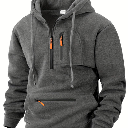 Hoodie mit Reißverschluss, Kängurutasche & Kapuze für Herren