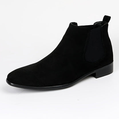 Herren Chelsea Boots Wildleder-Optik Schlupfstiefel