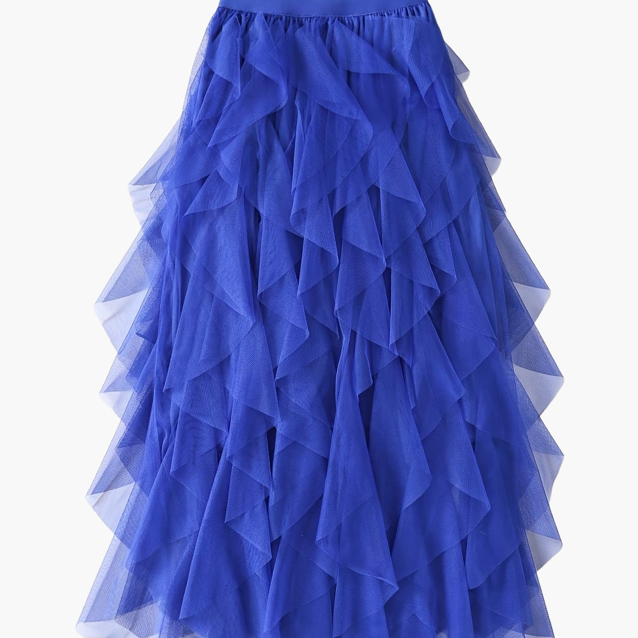 Damen Eleganter Maxirock mit Rüschen und Lagenlook – Perfekt für festliche Anlässe