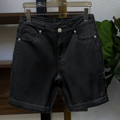 Męskie jeansowe szorty slim-fit na co dzień i czas wolny, nowoczesny design