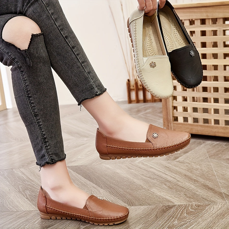 Damen Komfort-Loafer für Alltag und Freizeit – Bequeme Mokassin-Slipper mit flexiblem Laufsohle