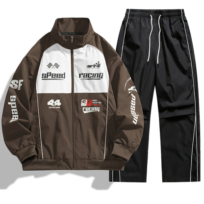 Unisex Trainingsanzug Set mit Racing-Design - Jacke & Hose