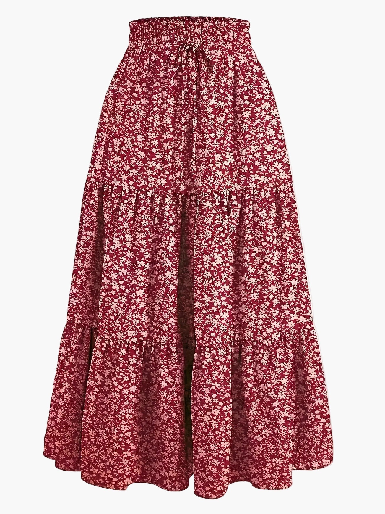 Dames elegante plooirok met hoge taille en trekkoord – perfect voor lente en zomer