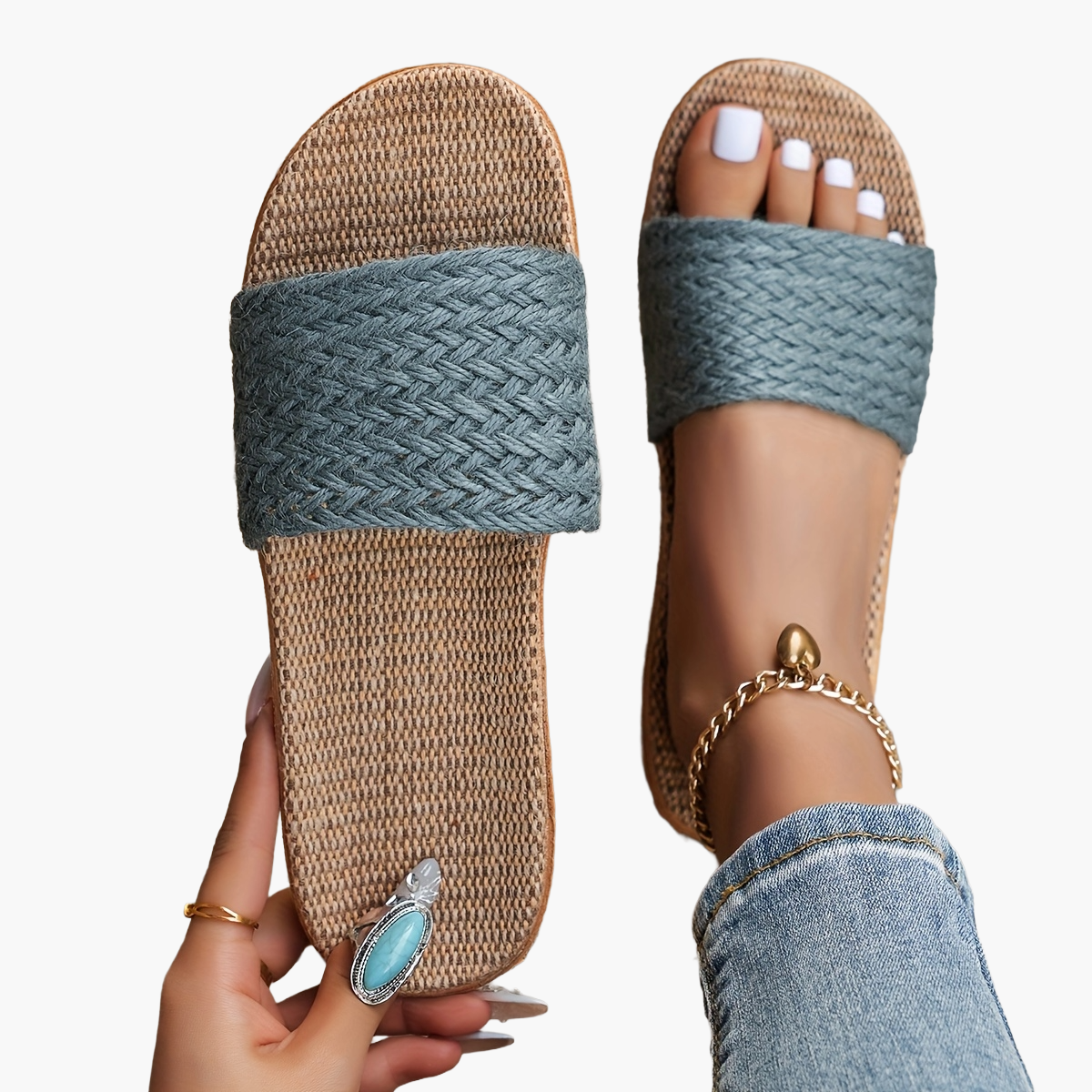 Damen Komfort-Slipper Sandalen – Sommer Freizeit Pantoletten für Alltag & Strand