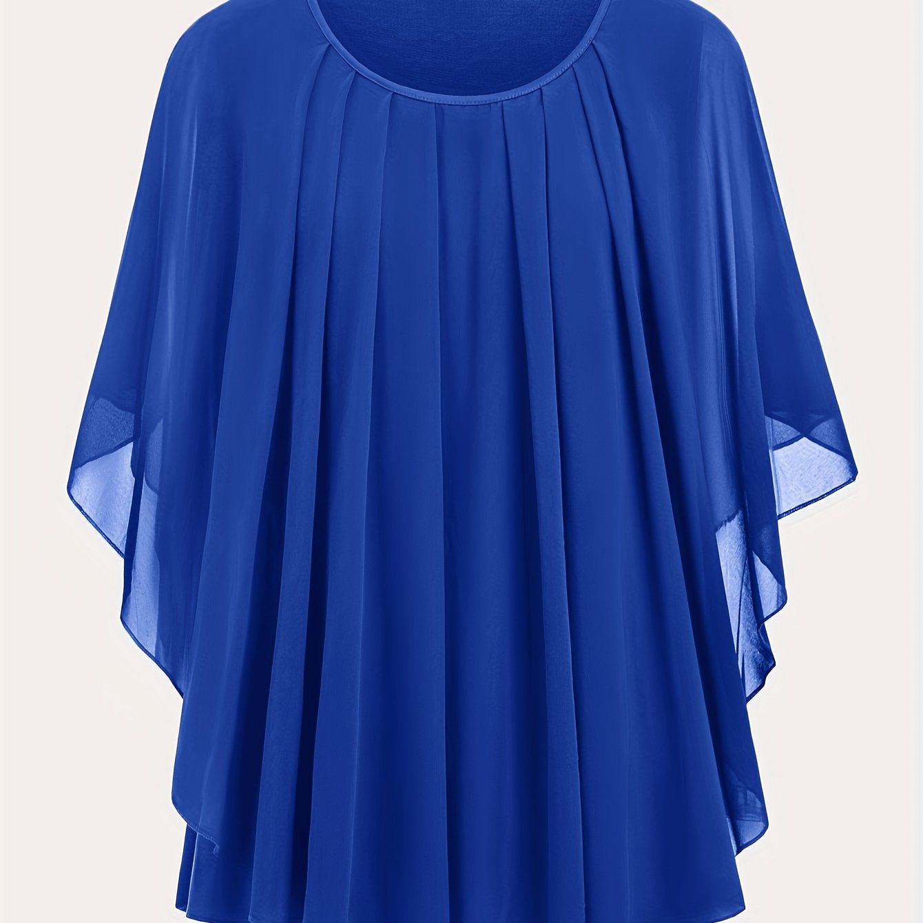 Damen Elegante Oversized Chiffon Bluse für Ausgehen – Stilvolle Flatterärmel, Lockerer Schnitt, Ideal für festliche Anlässe