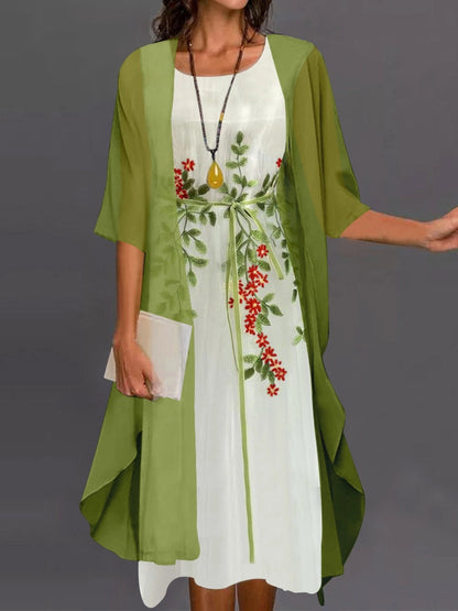 Completo festivo da donna in chiffon con pizzo – Outfit elegante per occasioni speciali