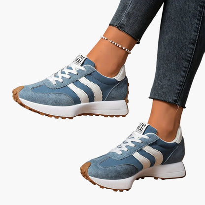 Sneaker donna retrò per tutti i giorni e tempo libero – Stile sportivo con strisce