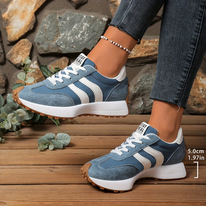 Sneaker donna retrò per tutti i giorni e tempo libero – Stile sportivo con strisce