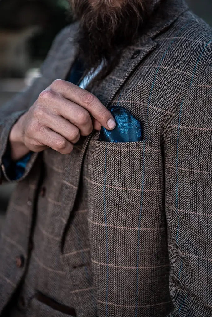 Conjunto de traje triple con doble botonadura para hombre – Estilo británico clásico para bodas, negocios y galas