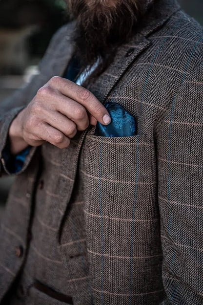 Conjunto de traje triple con doble botonadura para hombre – Estilo británico clásico para bodas, negocios y galas