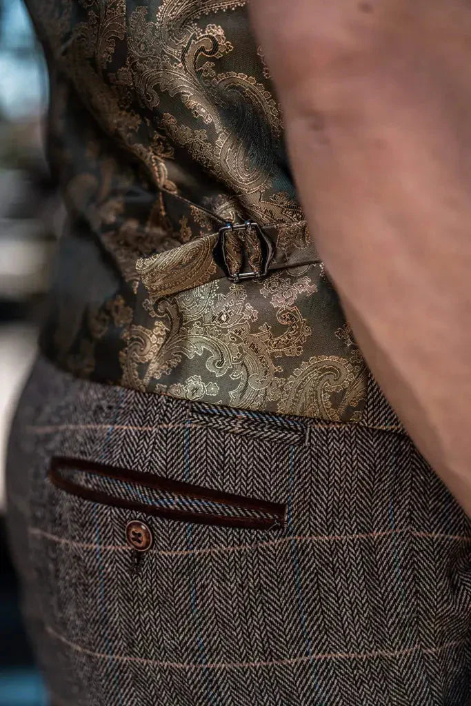 Conjunto de traje triple con doble botonadura para hombre – Estilo británico clásico para bodas, negocios y galas