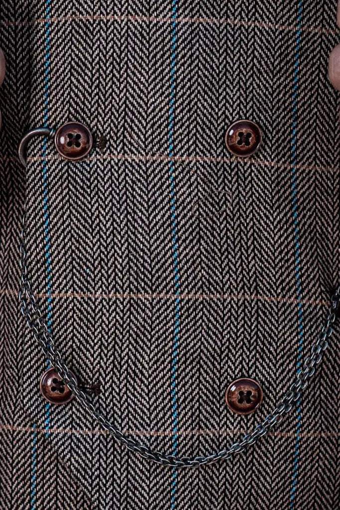 Conjunto de traje triple con doble botonadura para hombre – Estilo británico clásico para bodas, negocios y galas
