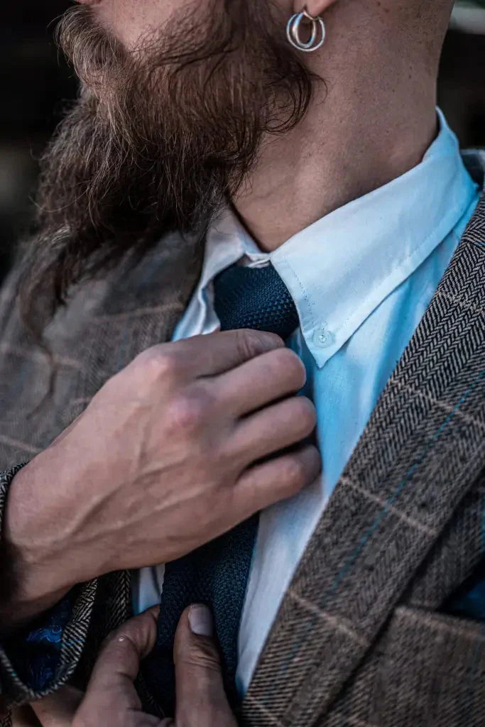 Conjunto de traje triple con doble botonadura para hombre – Estilo británico clásico para bodas, negocios y galas