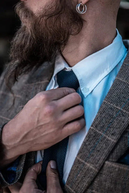 Conjunto de traje triple con doble botonadura para hombre – Estilo británico clásico para bodas, negocios y galas