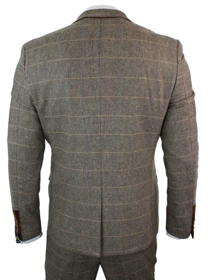 Conjunto de traje triple con doble botonadura para hombre – Estilo británico clásico para bodas, negocios y galas