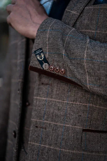 Conjunto de traje triple con doble botonadura para hombre – Estilo británico clásico para bodas, negocios y galas