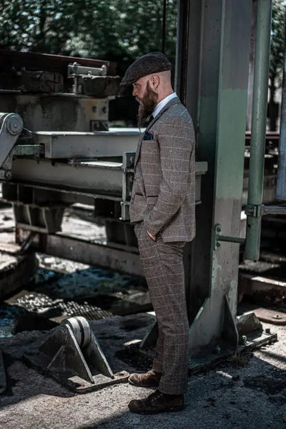 Conjunto de traje triple con doble botonadura para hombre – Estilo británico clásico para bodas, negocios y galas