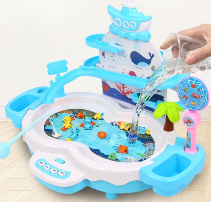 Giocattolo da pesca elettrico per bambini – Set musicale con funzione educativa e divertimento con l’acqua