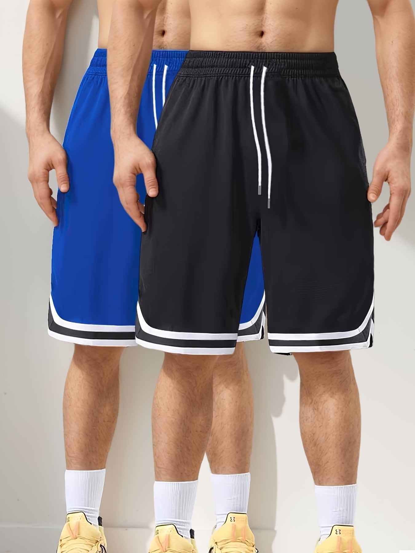Herren sportshorts 2-pack – lös passform, idealiska för basket, träning och fritid