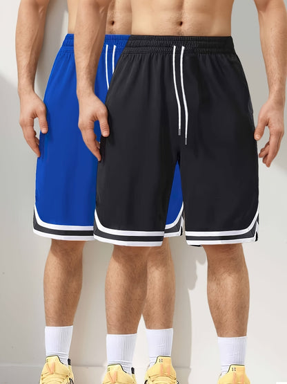 Herren sportshorts 2-pack – lös passform, idealiska för basket, träning och fritid