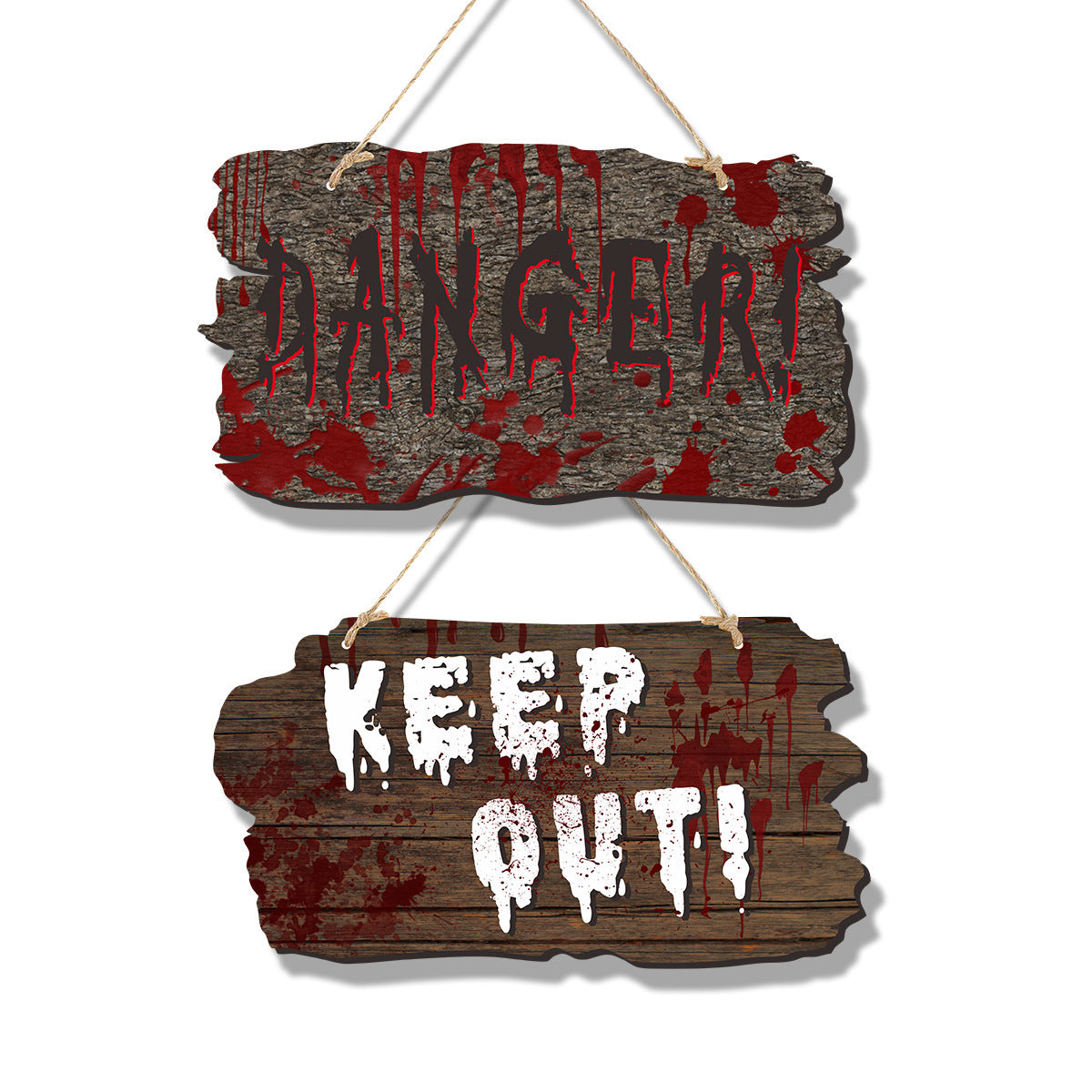 Set de plaques de porte Halloween – Décoration effrayante pour fêtes Halloween et porte-bonheur