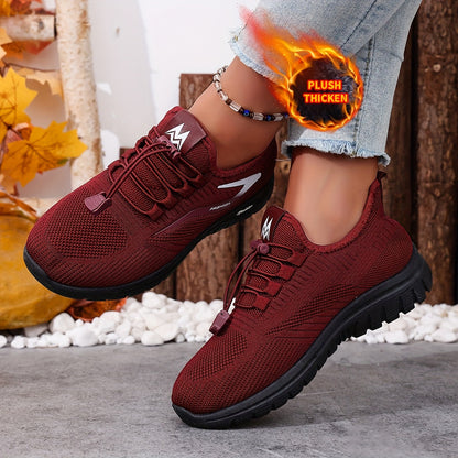 Sneakers invernali da donna foderati con sistema di allacciatura rapida