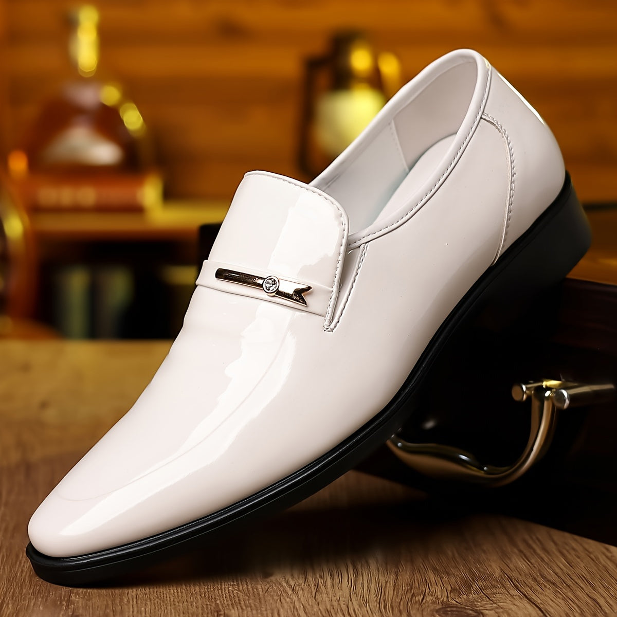 Mocassini eleganti da uomo – Scarpe lucide da abito per ufficio e occasioni formali