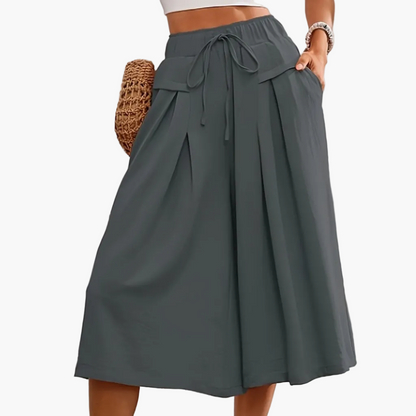 Dames Elegante Culottebroek met wijd been en nepkoord – Perfect voor de zomer