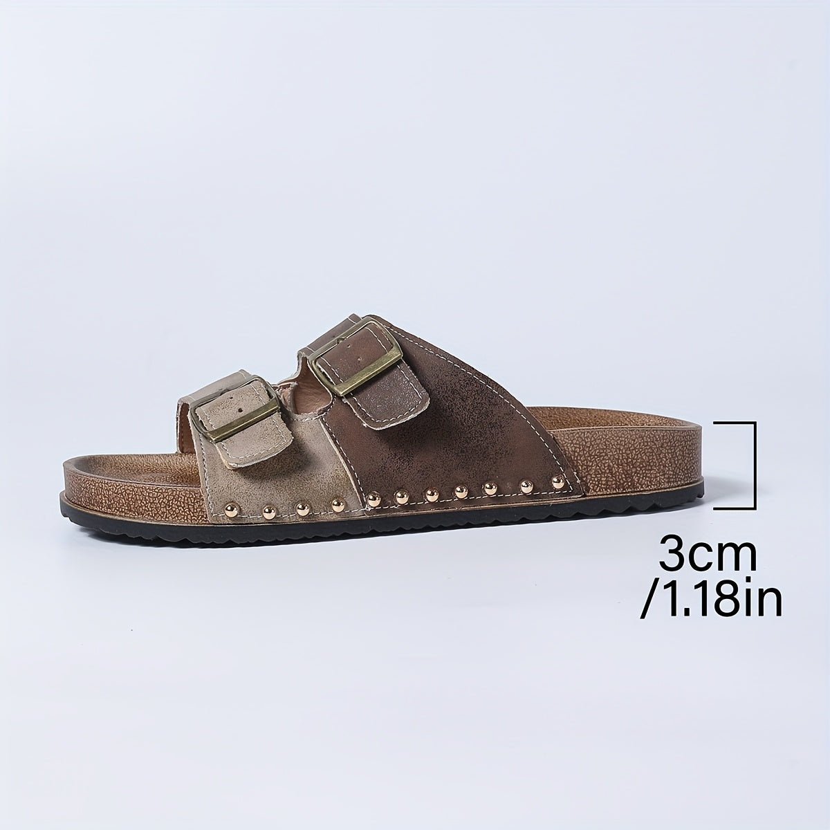 Dame Vintage Komfort Sandaler med Spænder – Åbne Sommersko til Hverdag & Fritid