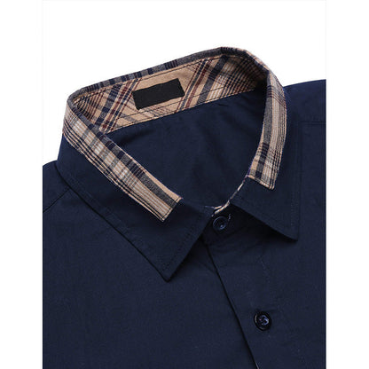 Herre slim fit fritidsskjorte med tern – Stilfuld langærmet business & casual skjorte