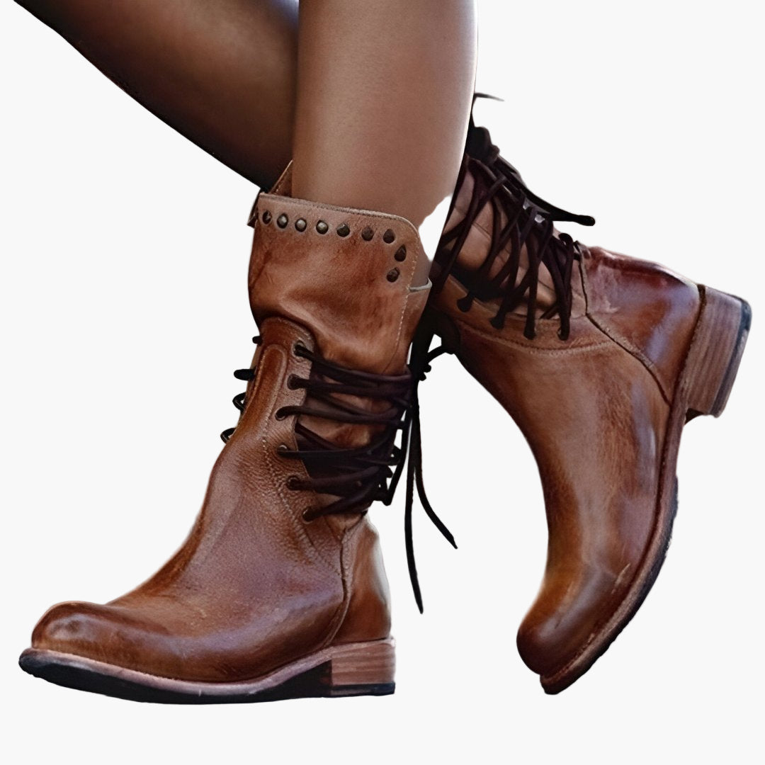 Damen Vintage Schnürstiefeletten – Modische Boots für Alltag & Freizeit