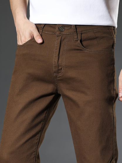 Herrjeans med rak passform för vardag och fritid – stilrena basbyxor