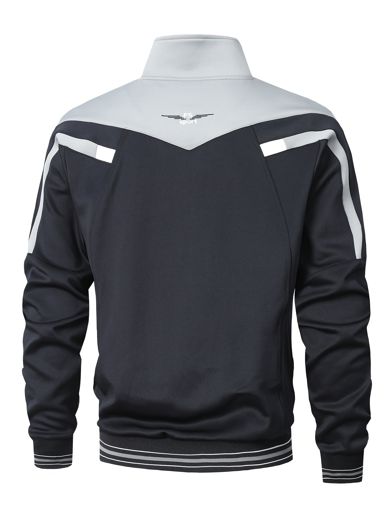 Herren Trainingsanzug Schwarz Grau Sportanzug Jacke und Hose Set