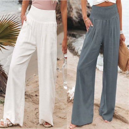 Damen Weitgeschnittene Sommerhose mit Hohem Bund – Relaxed Fit für Freizeit & Urlaub