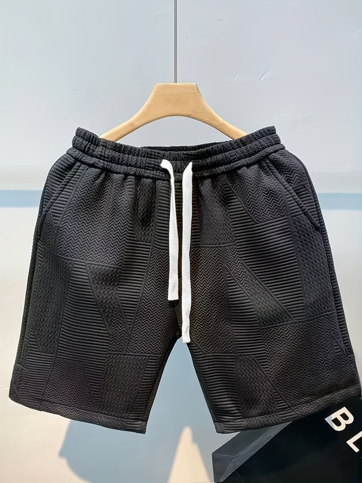 Herren Freizeitshorts mit Strukturmuster – Modernes Design für Alltag & Sport