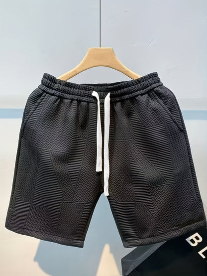 Herren Freizeitshorts mit Strukturmuster – Modernes Design für Alltag & Sport
