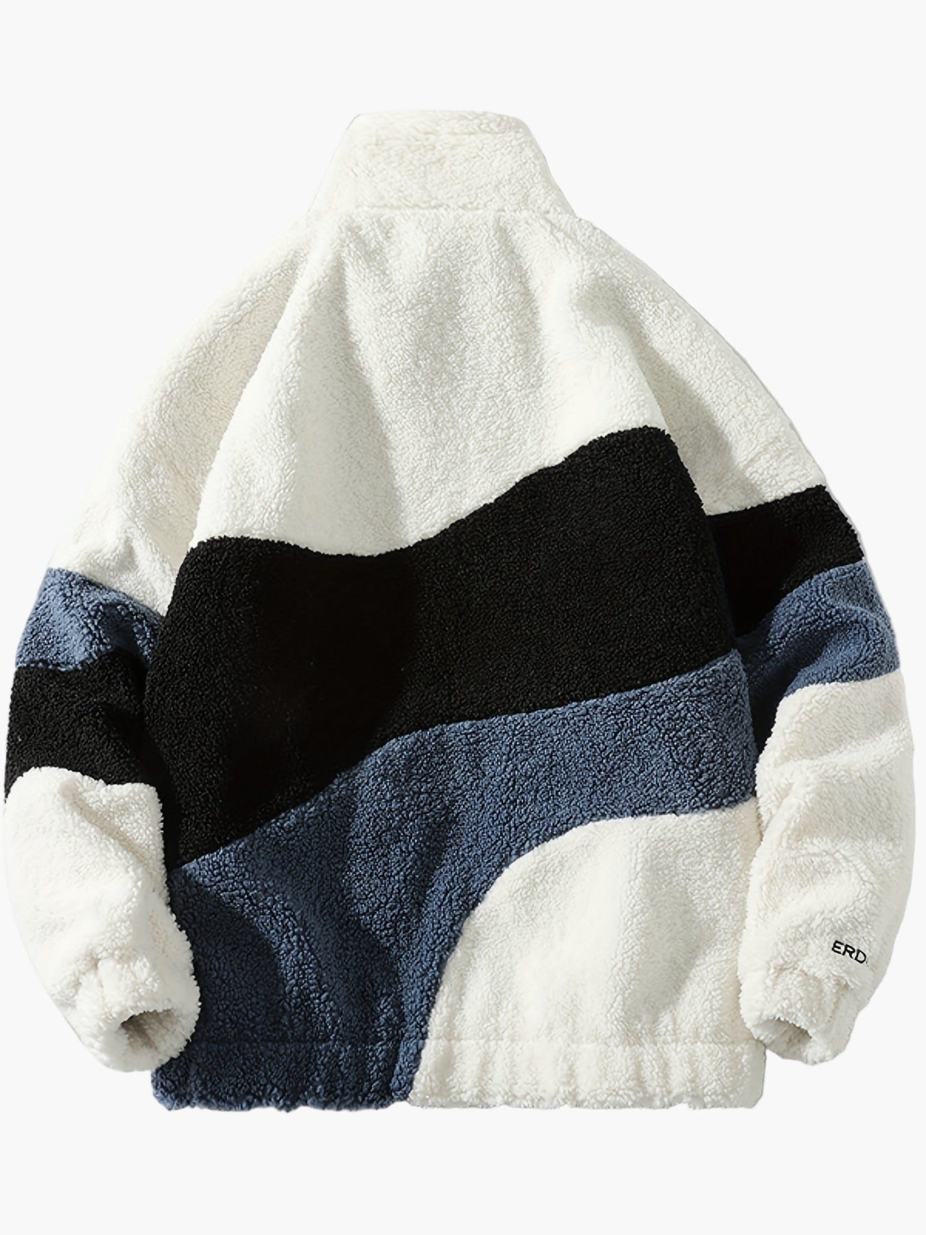 Herre preppy stil softshelljakke med farveblok-design og ståkrave – Fritidsjakke med lynlås
