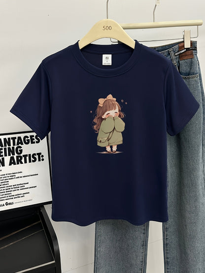 Dam-pyjamaset kortärmad t-shirt och rutiga byxor – bekväm sovdräkt i casualstil
