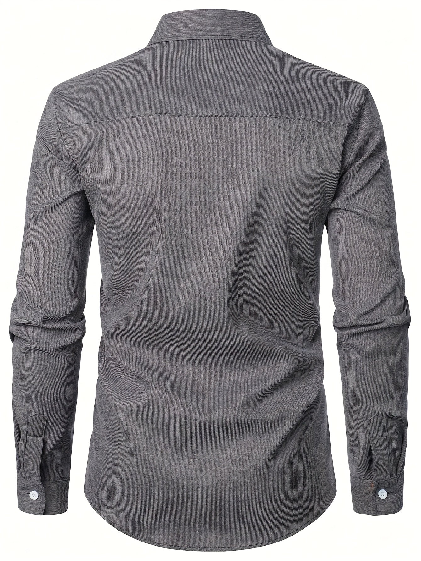 Camisa casual para hombre Modern Fit con detalles a cuadros – Camisa de manga larga elegante para el día a día y la oficina