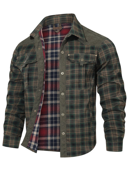 Herren Outdoor-Freizeitjacke im Karo-Look – Lässiger Stil für Alltag und Abenteuer